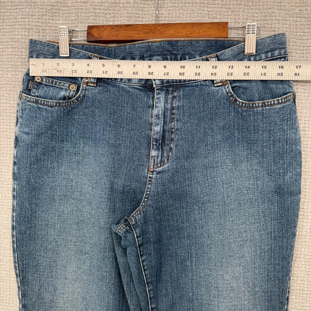 Lauren Jeans Co. Bootcut Jeans Womens Sz 16 Stretch Denim Classic‎ Blue Western